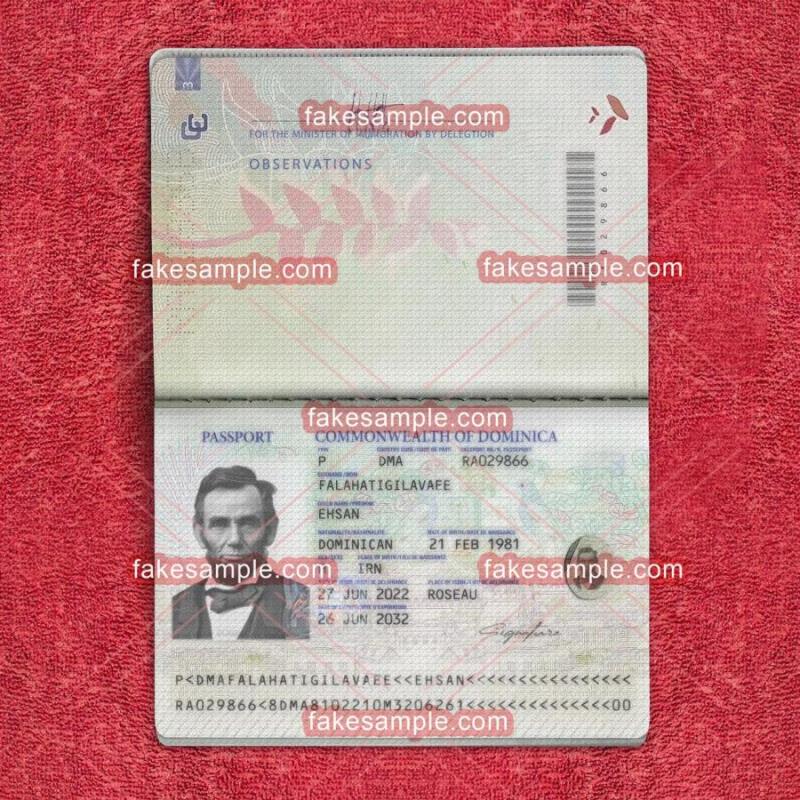 Syria Passport Fake Template