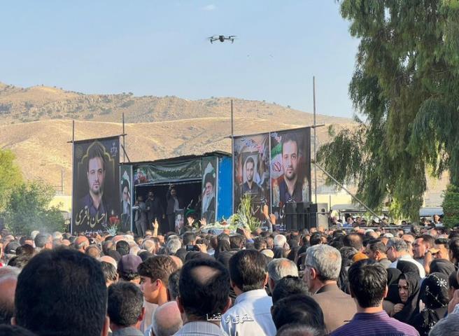 مراسم خاکسپاری و تدفین قاضی شهید احسان باقری در ممسنی فارس